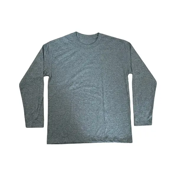 Buso Cuello Redondo Manga Larga Gris Oscuro