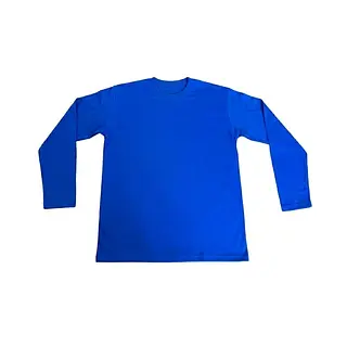 Buso Cuello Redondo Manga Larga Azul Rey
