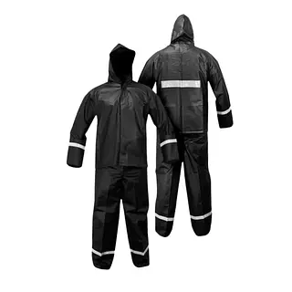 Impermeable 2 Piezas Calb 18 Color Negro
